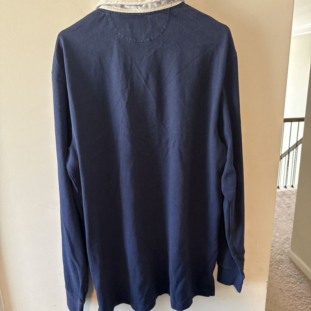 Polo Ralph Lauren Mens The Iconic Rugby Shirt Navy Blue LT - Picture 5 of 7